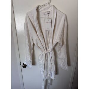 Malibu Luxxe Women's Cover Up Robe White Bamboo ONE SIZE NWT Bridesmaid Wedding